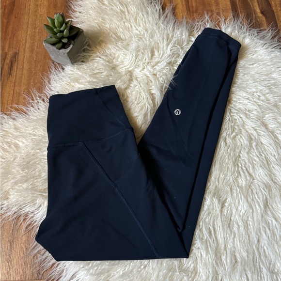 lululemon athletica Pants - Lululemon Wunder Train High-Rise Tights With Pockets 25” Navy